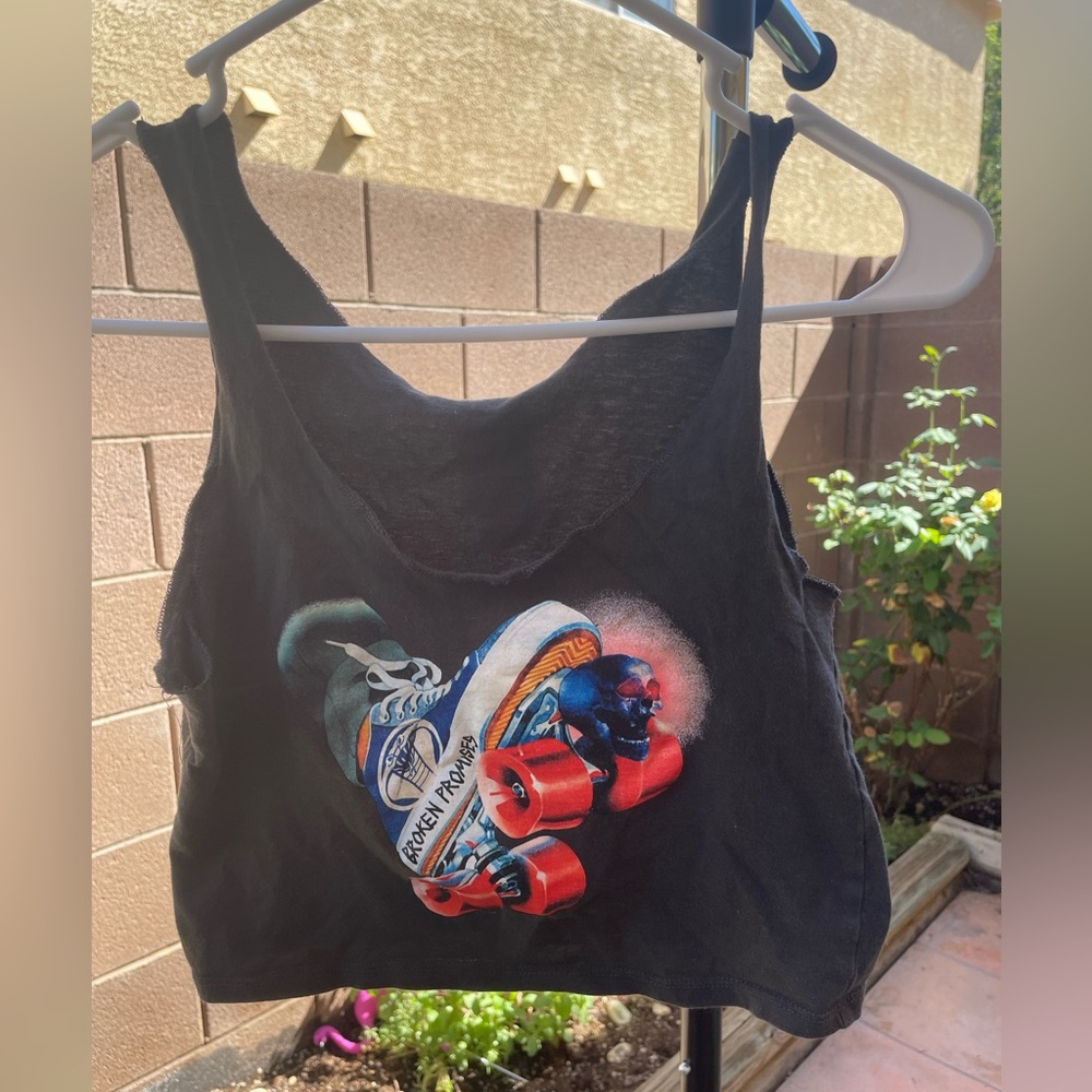 Broken Promises Skate Cropped Tank Top